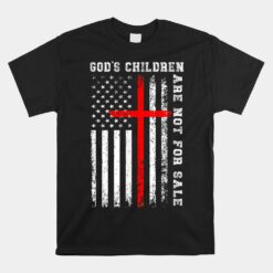 God's Children Are Not For Sale Christian USA Flag Unisex T-Shirt