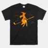 Golf Witch Riding Golf Stick Halloween Golf Club Unisex T-Shirt