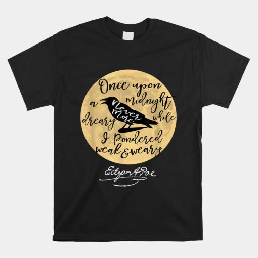 Gothic Edgar Allan Poe  The Raven Literary Unisex T-Shirt