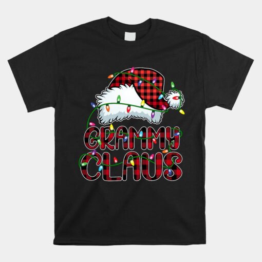 Grammy Claus Christmas Lights Pajama Family Matching Unisex T-Shirt