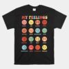 Groovy Rainbow Feelings Chart Hippie Smile Face Trendy Unisex T-Shirt