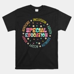 Groovy Wildflower Special Education Teacher Back To School Unisex T-Shirt