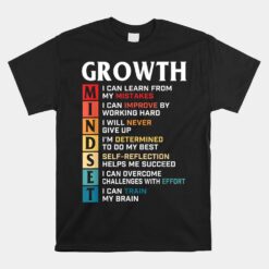 Growth Mindset Definition Motivational Quote Inspiration Unisex T-Shirt