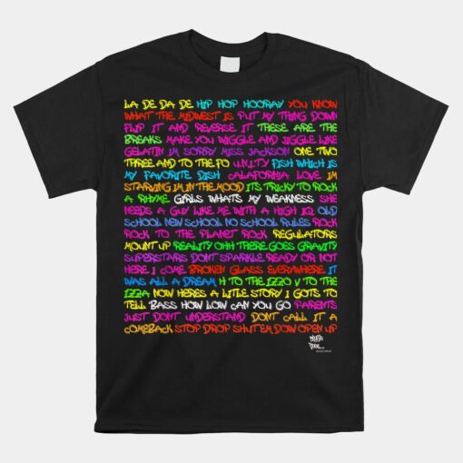 HIP HOP 50 YEARS ANNIVERSARY Rap Old School Lyrics Merch Unisex T-Shirt