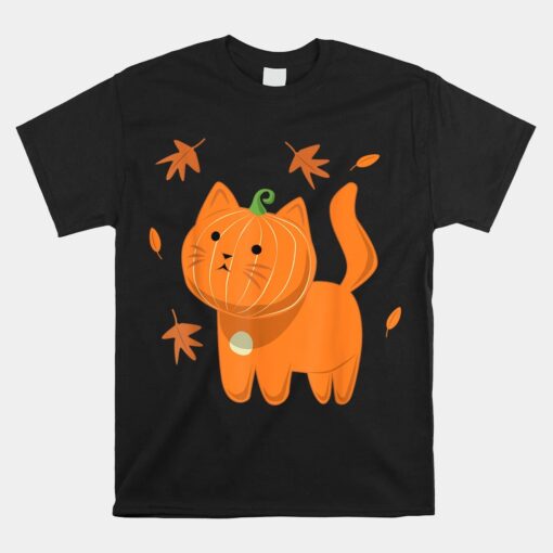 Halloween Cat Unisex T-Shirt Cat Pumpkin Jack-o-lantern Unisex T-Shirt