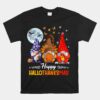 Halloween Thanksgiving Christmas Happy Hallothanksmas Gnomes Unisex T-Shirt