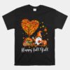 Happy Fall Y'all Gnomes Pumpkin Autumn Vibes Thanksgiving Unisex T-Shirt