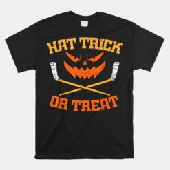 Hat Trick Or Treat Ice Hockey Halloween Unisex T-Shirt