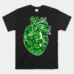 Heart Shamrock Cardiac Nurse St Patricks Day Unisex T-Shirt