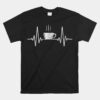 Heartbeat Coffee Unisex T-Shirt Coffee Cup Frequency Unisex T-Shirt