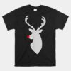 Hip Deer With Rudolph Nose Christmas Unisex T-Shirt