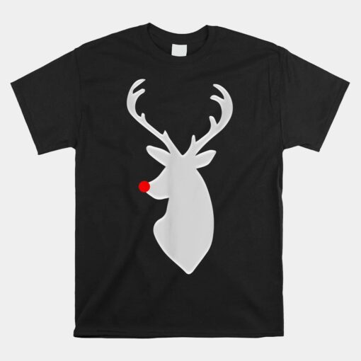 Hip Deer With Rudolph Nose Christmas Unisex T-Shirt