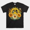 Hippie Daisy Peace Sign Retro Flower Sunflower Unisex T-Shirt