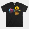 Hippie Guitar Moon I Guitarist Musician Peace Sign Unisex T-Shirt