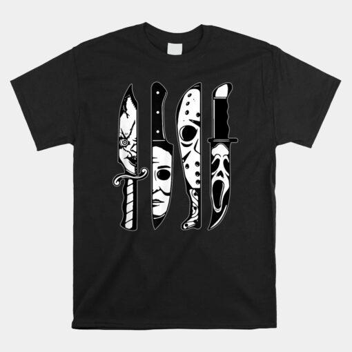 Horror Movie Characters In Knives Unisex T-Shirt