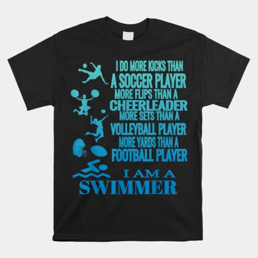 I Am A Swimmer Unisex T-Shirt Funny Swim Swimming Cool Practice Unisex T-Shirt