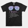 I Want To Ride My Bicycle I Sunglasses Disco Unisex T-Shirt