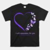 I Will Remember For You Butterfly Alzheimer's Awareness Unisex T-Shirt