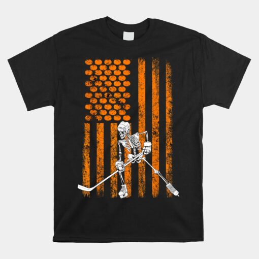 Ice Hockey Skeleton Halloween Unisex T-Shirt