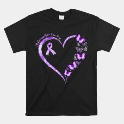 I'll Remember For You Purple Butterfly Alzheimer's Awareness Unisex T-Shirt