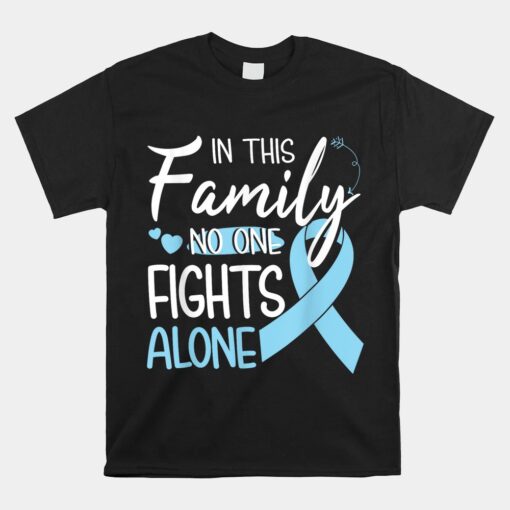 In This Family No One Fights Alone Prostate Cancer Unisex T-Shirt