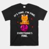 It's Fine RPG Gamer Cat D20 Dice Fail Unisex T-Shirt