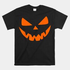 Jack O' Lantern Pumpkin Face Halloween Unisex T-Shirt