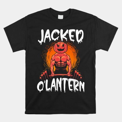 Jacked O Lantern Halloween Weightlifting Muscle Workout Unisex T-Shirt