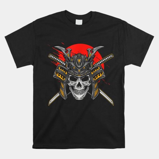 Japanese Samurai Skull Fighter Warrior Sinobi Unisex T-Shirt