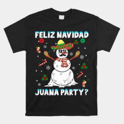 Juana Party Feliz Navidad Christmas Family Matching Pajamas Unisex T-Shirt