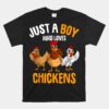 Just A Boy Who Loves Chickens Kids Boys Chicken Unisex T-Shirt