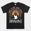 Just A Girl Who Loves Dragons Rainbow Unisex T-Shirt