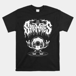 Kawaii Donut Black Metal Logo - Creepy Cute Goth Sprinkles Unisex T-Shirt