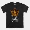 Leopard Leo Queen Zodiac Sign With Leopard Pattern Crown Unisex T-Shirt