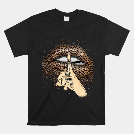 Lips Trendy Kiss Mouth Women Leopard Cheetah Unisex T-Shirt