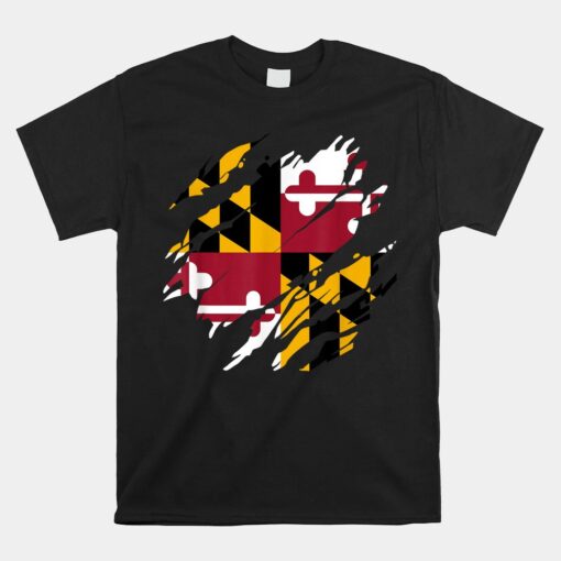 Maryland Flag State Pride Roots Fan Patriotic Maryland Unisex T-Shirt