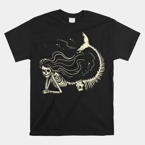 Mermaid Skeleton Cute Halloween Unisex T-Shirt