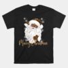 Merry Christmas Black Leopard Santa Claus Unisex T-Shirt