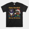 Merry Christmas Happy Hanukkah Jewish Christian Cat Unisex T-Shirt