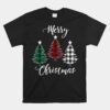 Merry Christmas Yll With Buffalo Plaid Trees Pine Unisex T-Shirt