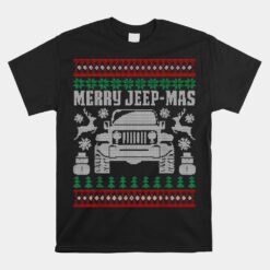 Merry Jeepmas Buffalo Plaid Christmas Xmas Unisex T-Shirt