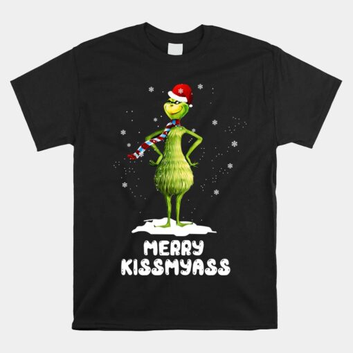 Merry Kissmyass Grinch Christmas Unisex T-Shirt