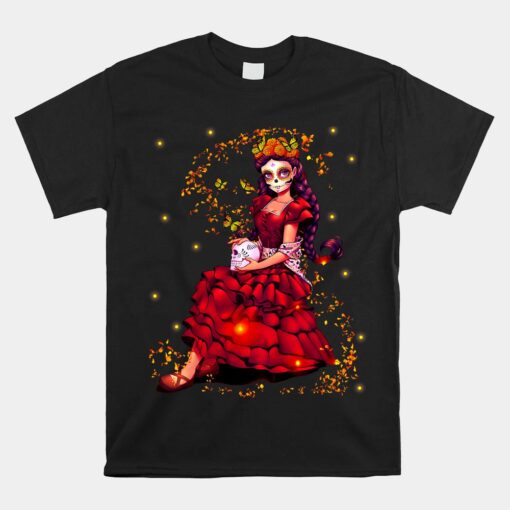 Mexican Dia De Muertos Catrina Unisex T-Shirt