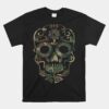 Military Camouflage Camo Dia De Los Muertos Sugar Skull Unisex T-Shirt