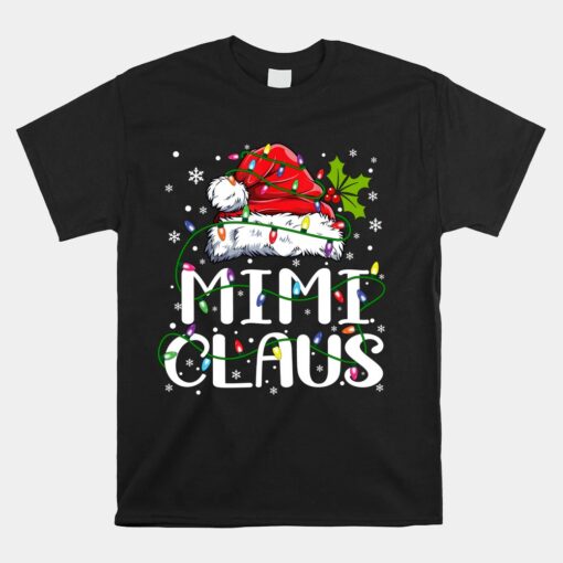 Mimi Claus Unisex T-Shirt Christmas Lights Pajama Family Matching Unisex T-Shirt