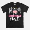 Mom Of The Birthday Girl Cow Themed Cow Print Mother Mama Unisex T-Shirt