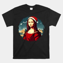 Mona Lisa Funny Christmas Art Unisex T-Shirt