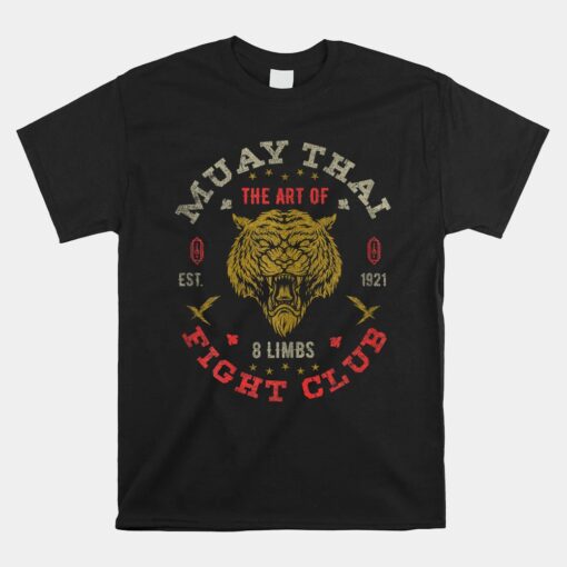 Muay Thai Fighter Vintage Tee Twin Tiger Art Of 8 Limbs Unisex T-Shirt