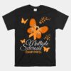Multiple Sclerosis Awareness Orange Ribbon Butterfly Unisex T-Shirt