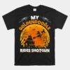 My Goldendoodle Rides Shotgun Goldendoodle Dog Halloween Unisex T-Shirt